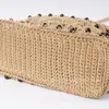 Bolso de Hombro Estilo Ins Bolso Tejido con Cuentas Bolso de Mano de Moda Bolso Bolso de Hombro Bolso Tote para Mujer Bolso de Playa Venta al por Mayor