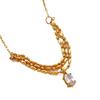 Colar Enrolado de Zircônia Sorridente Nicho Luxo Acessível High-End Corrente para Clavícula Feminina Aço Titânio Não Desbota Banhado a Ouro 18K Ins