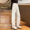Calça Casual Reta de Sarja com Forro de Fleece Plus Size, Comércio Exterior Transfronteiriço, Fabricação Personalizada de Acordo com Fotos e Amostras, Produção de Fábrica