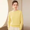 Suéter de Cashmere Feminino Gola Redonda Suéter Engrossado 2026 Outono e Inverno Novo Estilo Cashmere Slim Fit Tricô Base