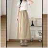 Culottes Cargo para Mujer Verano 2025 Nuevo Falda Pequeña Línea A Cintura Alta Drapeado Casual Americano Pantalones de Pierna Ancha