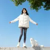 Colete de Inverno Solto com Gola Alta Color Block para Mulheres 2026 Novo Estilo Tamanho Grande Quente Roupa de Casal Sem Mangas Colete Gilet
