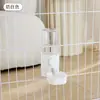 Comedouro e bebedouro suspensos para cães e gatos, dispensador automático de água, tigela de comida para pets, tigela de água e comida montada na gaiola, suprimentos para animais de estimação