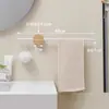Estilo Moderno Minimalista Montaje en Pared Sin Taladro Baño Nogal Impermeable Toallero Suministro al por Mayor Minorista