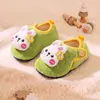 Pequeno Cervo Mili Pelúcia de Inverno Novas Pantufas para Meninas, Desenho Animado Antiderrapante Solado Macio Calçados Infantis para Casa com Tira