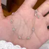 Collar de Plata de Ley S925 con Diamante Burbuja, Moderno y Elegante, Colgante Redondo para Uso Diario, Gama Alta, Refinado, Accesorio Simple