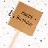 Decoración de Pastel de Papel Kraft Enchufe Tarjeta FELIZ CUMPLEAÑOS Tarjeta Escribible para Hornear