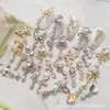Novo Pingente de Laço Liga Joias para Nail Art Luxo Acessível Meio Asas de Borboleta Franja Corrente de Floco de Neve Decoração de Unha