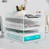 Suporte Metálico para Arquivos Material de Escritório Caixa de Armazenamento em Camadas A4 Estrutura de Arquivos Multicamada de Grande Capacidade Organizador de Informações