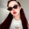 Gafas de Sol Nerd Estilo Coreano Carey para Mujer, Celebridad de Internet Cara Redonda, Gafas de Sol de Verano de Fotografía Callejera Retro de Moda Marco Redondo