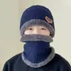 Gorro de Lana de Invierno Cálido para Hombre, Tejido con Forro Polar, Jersey, Gorro de Lana Grueso Protector de Orejas, Gorro de Algodón de Invierno Trendy para Jóvenes y Mujeres