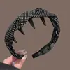 Diadema de Puntos Negros para Mujer 2026 Nuevo Estilo Diadema de Corona Alta con Peine Dentado Pinza Antideslizante para el Cabello para Uso Diario Accesorio para el Cabello