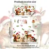 Estilo Aquarela Cura Floresta de Natal Pequenos Animais Adesivos Eletrostáticos para Janela Sem Cola Sem Danos ao Vidro Janela da Sala de Estar Decoração de Feriado