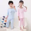 Pijamas Infantiles, Ropa de Casa de Verano Fina para Niños de Modal, Conjuntos de Tres Cuartos y Manga Corta para Niñas, Ropa de Aire Acondicionado para Niños Pequeños y Medianos