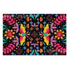 Ca095 Mantel Cuadrado Flor Mexicana Decoración de Fiesta Vajilla Patrón Retro Mantel Desechable Decorativo
