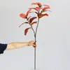 Hojas de Magnolia Artificiales de Rama Larga, Ramas Realistas, Árbol de Magnolia en Maceta de Planta Verde de Pie, Diseño de Paisaje de Jardín, Paisajismo, Arreglo Floral