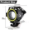 Atacado do Fabricante Holofote de Motocicleta U7 Luz Forte Super Brilhante Farol de Veículo Elétrico Lente Laser Externa Pequeno Canhão de Aço Luz de Carro
