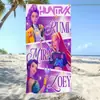 Temu Best-Seller Transfronterizo Secado Rápido Absorbente de Agua Toalla de Playa Serie de Chicas Cazadoras de Demonios Estrella Anime Kpop Toalla de Playa