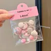 Laço de Cabelo Fofo Infantil Laço de Cabelo de Alta Elasticidade para Bebê Corda de Cabelo Pequena Cantante Laço de Cabelo para Polegar de Menina Elástico para Rabo de Cavalo