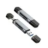 Leitor de Cartão de Alta Velocidade 3.0 Sd/Tf Multifunção Usb/Tipo-C 16/15 Tudo-em-Um Para Celular e Câmera SLR