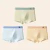 Ropa interior para niños, Algodón puro para niños, Algodón categoría A, Adolescentes, Niños grandes, Boxer de cuatro esquinas para niños, Entrepierna de algodón, No pellizca los glúteos