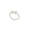 Anillo Dulce de Lazo de Perlas para Mujer, Anillo Elástico Hecho a Mano con Perlas, Anillo Elegante y con Estilo para el Dedo Índice