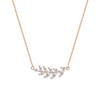 Colar Colheita de Trigo em Prata de Lei S925 Feminino Zircônia Microincrustada Folhas Simétricas Corrente Clavicular Estilo Igual de Celebridade da Internet Joias ins