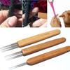 Peluca Crochet Rastas Cuidado Tejido DIY Herramienta de Acabado Múltiples Especificaciones Cabeza de Metal Carbonizado Mango de Bambú Set de Crochet