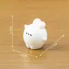 Paisagem em miniatura, figura de coelho fofa em forma de coração, boneca adorável, acessórios de decoração DIY, enfeite para painel de carro ou mesa