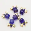Nudo de Lazo Cuadrado Colgante de Cristal Moda Collar Pulsera Colgante Pequeño Hecho a Mano DIY Accesorios de Joyería Accesorios para Ropa
