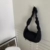 Bolsos Nuevo Estilo Coreano Bolso de Hombro Bordado a Cuadros Bolso Dumpling Bolso Cruzado Plisado con Cordón Pequeño Fresco Elegante Versátil Bolso de Mujer