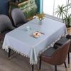 Mantel de tela impermeable y antimanchas Textura piel de cordero Color sólido Mantel para mesa de comedor Hogar Lujo ligero Alta gama Mantel individual