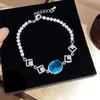 ¡Un mensaje de amor en tu muñeca! Pulsera con cierre de pinza ovalado de circonita ultrabrillante, lujo ligero, sensación de alta gama, pulsera elegante, joyería de nicho