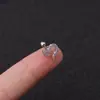 Brincos Rosqueados Estilo Coreano 0.8X6mm Coração de Pêssego Flor Clavícula Aço Inoxidável Zircônia Brincos Joias para Piercing
