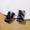 Pendientes perforados cuadrados con estampado de leopardo acrílico, elegantes y personalizados de estilo coreano, colgantes DIY, joyería, accesorios femeninos al por mayor