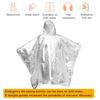 Impermeable de Emergencia para Exterior Pe Aluminizado Aislamiento Impermeable Senderismo Escalada Ciclismo Camping Poncho