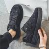 Sapatos de Tabuleiro Força Aérea Uma Plataforma Sapatos Brancos Primavera Casual Respirável Esportes All-match Moda Sapatos Masculinos Pretos para Estudantes