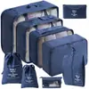 Conjunto de Armazenamento para Viagem Amazon Bolsa de Armazenamento para Viagem Conjunto de Oito Peças Bolsa de Armazenamento para Organização de Roupas de Viagem