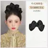 Nuevo Moño Xiuhe de Estilo Chino con Moño Flor de Doble Capa para Maquilladores, Moño Falso para Peinado de Novia