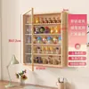 Soporte de Exhibición de Cajas Sorpresa de Madera Maciza Gabinete de Exhibición de Figuras de Almacenamiento Caja de Exhibición de Muñecas Pop Mart Estante de Pared Montado en la Pared
