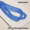 Contas de Ábaco, Contas Espaçadoras de Vidro Colorido com Furo Reto, Pulseira, Colar, Pingente de Carro, Acessórios de Joias Artesanais Multicor, Decoração com Contas de Material
