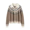 Novo Cardigã de Cashmere Feminino Outono/Inverno 2025 Jaqueta Tricotada 100% Cashmere Puro Jaqueta de Cashmere Espessa Cardigã Quente