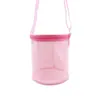 Bolsa de Malla para Guardar Juguetes de Niños Cubo Portátil Cubo para Pelotas de Playa al Aire Libre Bolsa de Malla Transpirable Cubo de Almacenamiento Lindo