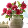 Flor Artificial con un Toque Realista, Rosa Hidratante, Flor Falsa con una Sensación Similar a la Rosa, Decoración del Hogar, Rosa Artificial Individual para Boda, Arte Floral con Toque Realista