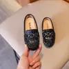Zapatos de vestir retro para niños, mocasines sin cordones, mocasines británicos para niños, zapatos de cuero sin cordones para niños