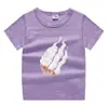 Ropa infantil nueva de 2023, camiseta de manga corta de verano para niños, camisa de algodón para niños y niñas, camiseta de media manga para bebés, top para niños