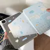 Patrón de Cuadros de Peces de Dibujos Animados Adecuado para Funda Protectora de Tableta Huawei Matepad Pro/Air de 12 pulgadas con Soporte Giratorio Se11