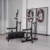 Rack de levantamiento de potencia, rack de sentadillas comercial, rack de empuje de carrera, rack de empuje horizontal, equipo de fitness multifuncional integrado para gimnasio