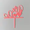 Inserto para Pastel de Boda Inserto Decoración Pastel Día de San Valentín Enchufe para Decorar Mesa de Postres Rosa 3G Inserto para Pastel