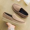 Zapatos de Cuero Hechos a Mano Transpirables de Verano, Zapatos Casuales de Hombre de Moda y Versátiles de Suela Blanda y Cuero Suave para Pie Ancho, Mocasines para Conducir para Hombre